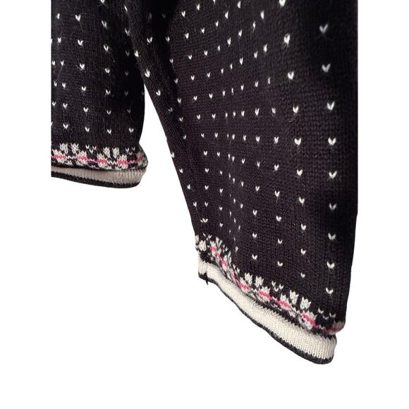 Alfred Dunner Black Snowman Sweater Polka Dots Sz XL - Picture 3 of 7